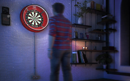 Corona Vision Dartboard Lighting System, Black Frame | White LED Dart Board Surround Ring Light | Available with Pro Tour Dartboards Surround & Championship Dartboard, or Oche Dart Mat